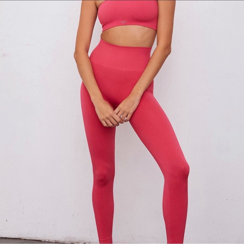 SET Active sculpflex leggings -Pink Punch- size small